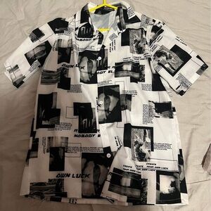 Graphic Print Short Sleeve Shirt Street style